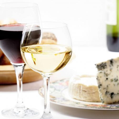 Smakbit ost och två glas vin - Foto Shutterstock / VisitTo