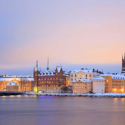 Stockholm och Gamla stan en vinterkväll - Foto Most Photos / VisitTo